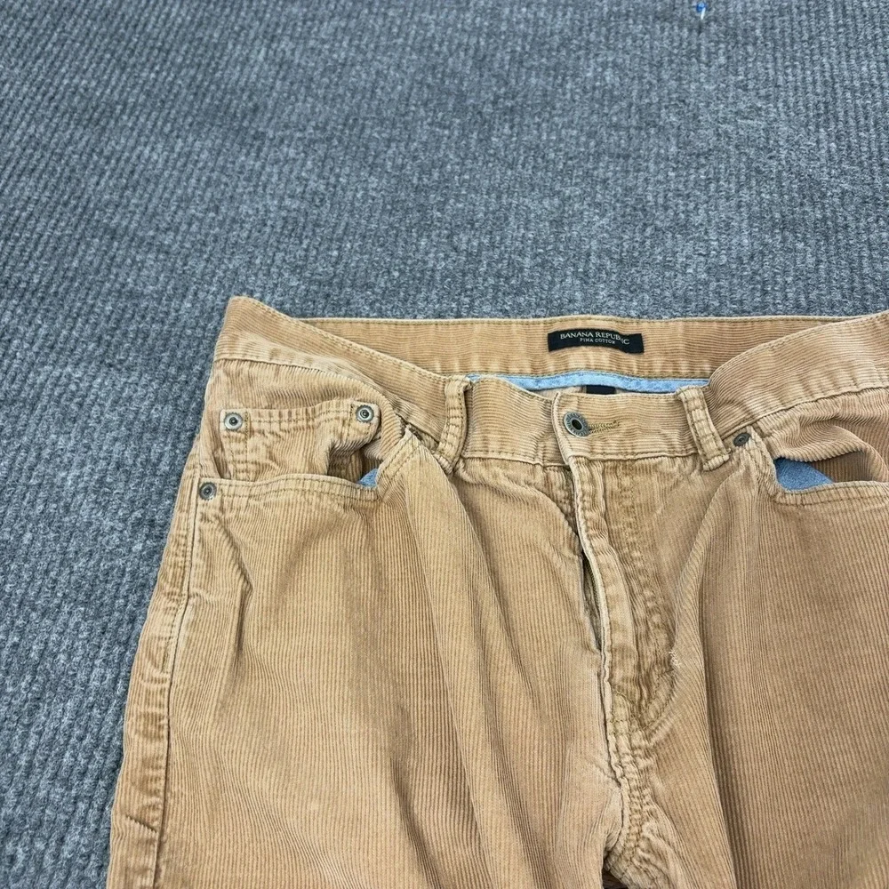Banana Republic Pants Mens 33x34 Tan Cotton Corduroy Straight Casual Classic